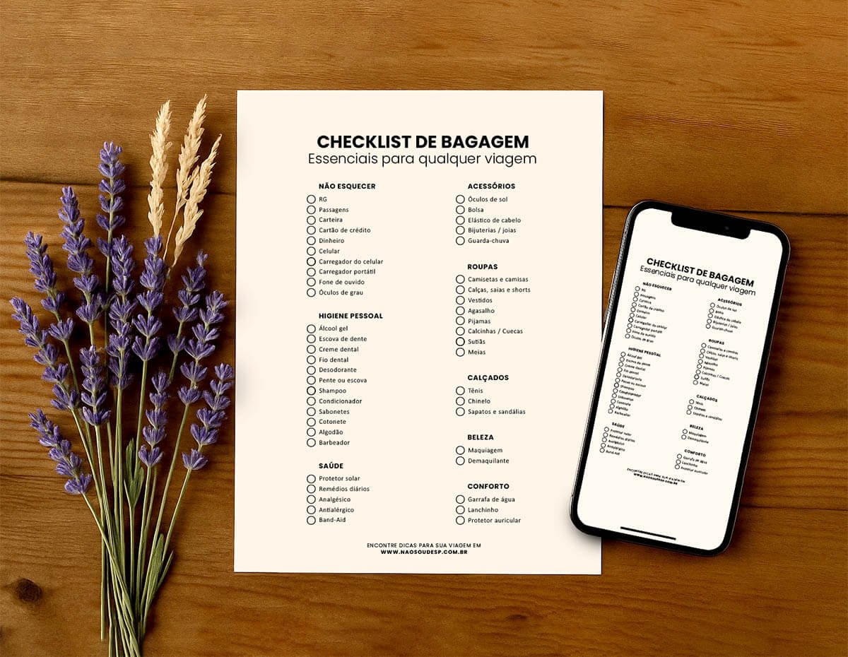 Checklist de Viagem: Tudo o que Você Precisa Antes de Sair de Casa